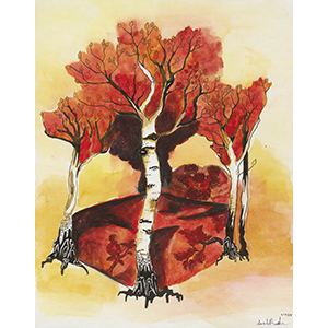 Fantasy Art Painting titled Canopy Bed.  Click on the image to see a full frame image and a more extensive description