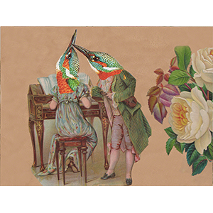 Fantasy Art Painting titled Music Lesson.  Click on the image to see a full frame image and a more extensive description