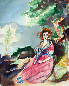 Fantasy Art Painting titled Ghost.  Click on the image to see a full frame image and a more extensive description