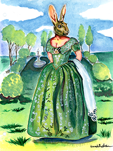 Fantasy Art Painting titled Fresh and Green.  Click on the image to see a full frame image and a more extensive description