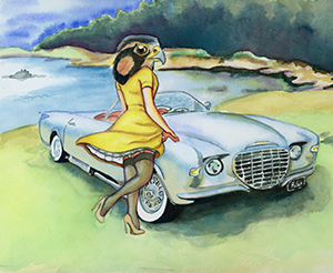 Fantasy Art Painting titled HotRod Falco. nClick on the image to see a full frame image and a more extensive description