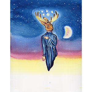 Fantasy Art Painting titled Evening Star.   Click on the image to see a full frame image and a more extensive description