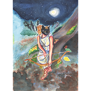 Fantasy Art Painting titled Selena.   Click on the image to see a full frame image and a more extensive description