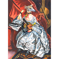 Fantasy Art Painting titled Mrs. Ford.  Click on the image to see a full frame image and a more extensive description
