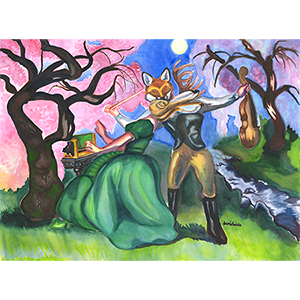 Fantasy Art Painting titled Midnight Sonata.  Click on the image to see a full frame image and a more extensive description