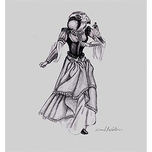 Fantasy Art Painting titled  Falcon. Click on the image to see a full frame image and a more extensive description